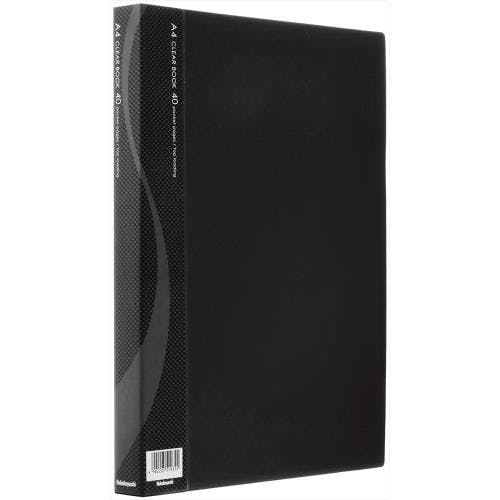 ナカバヤシ クリアーブック(ブラック/40ポケット) A4 EA762CC-112 4550061795262【別送品】
