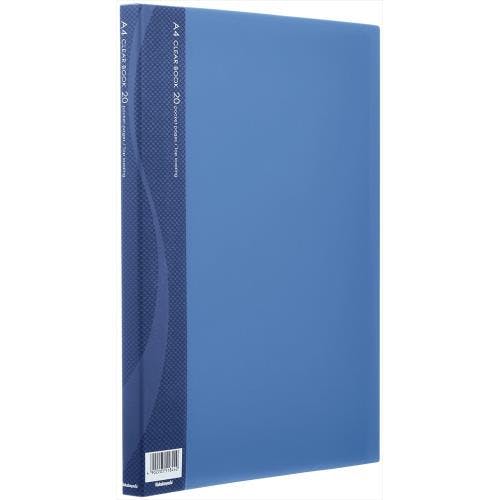 ナカバヤシ クリアーブック(ブルー/20ポケット) A4 EA762CC-101 4550061795309【別送品】