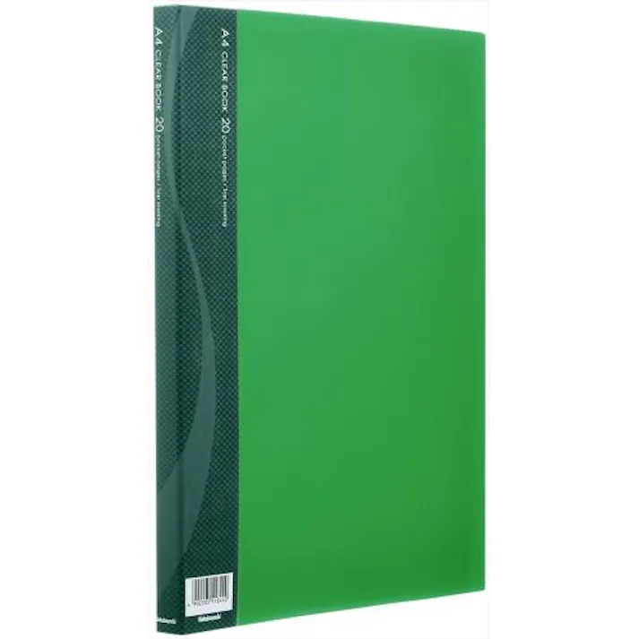 ナカバヤシ クリアーブック(グリーン/20ポケット) A4 EA762CC-104 4550061796245【別送品】