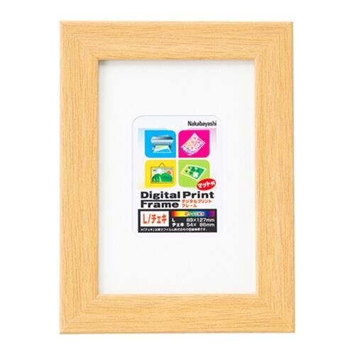 ナカバヤシ デジタルプリントフレーム(ナチュラル) L/チェキ判 EA761LP-59 4550061797167【別送品】