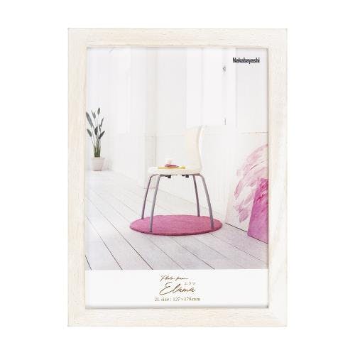 ナカバヤシ フォトフレーム(ホワイト) 2L判 EA761LP-142 4550061798935【別送品】
