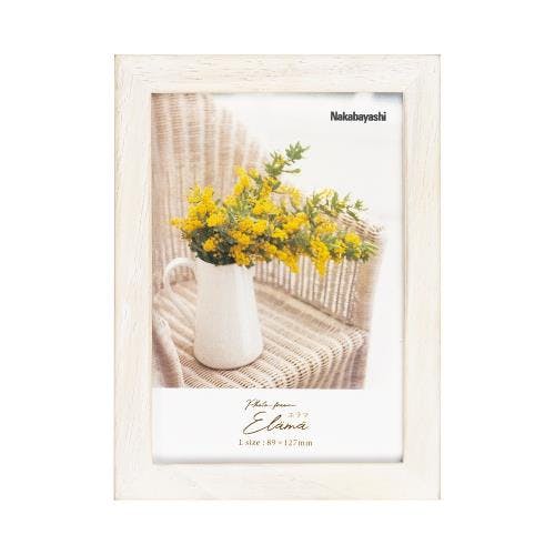 ナカバヤシ フォトフレーム(ホワイト) L判 EA761LP-132 4550061798973【別送品】