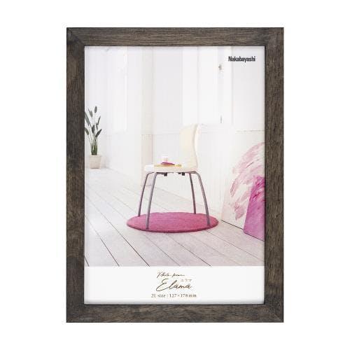 ナカバヤシ フォトフレーム(ブラック) 2L判 EA761LP-143 4550061799796【別送品】