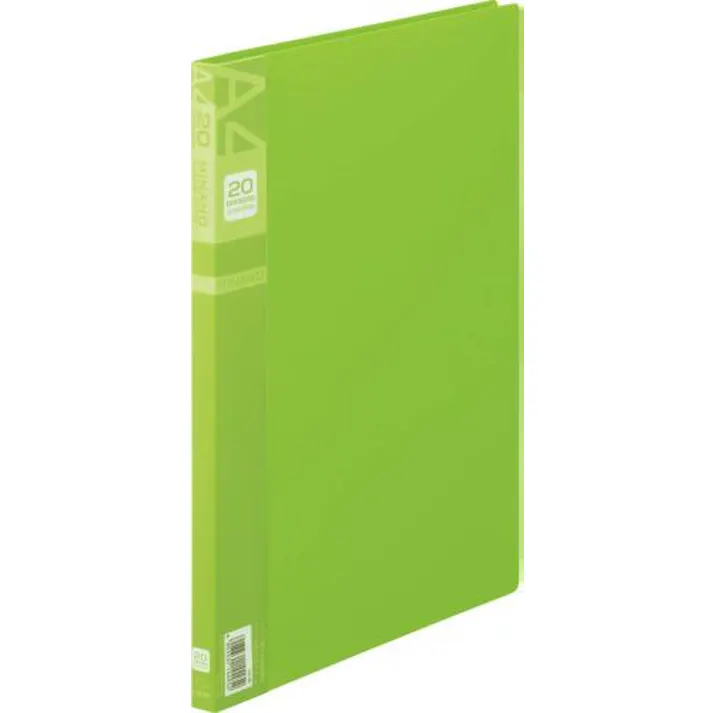 ライオン事務器(LION) A4/S型 クリアーブック(20枚/緑) EA762CC-68 4550061839874(CDC)【別送品】