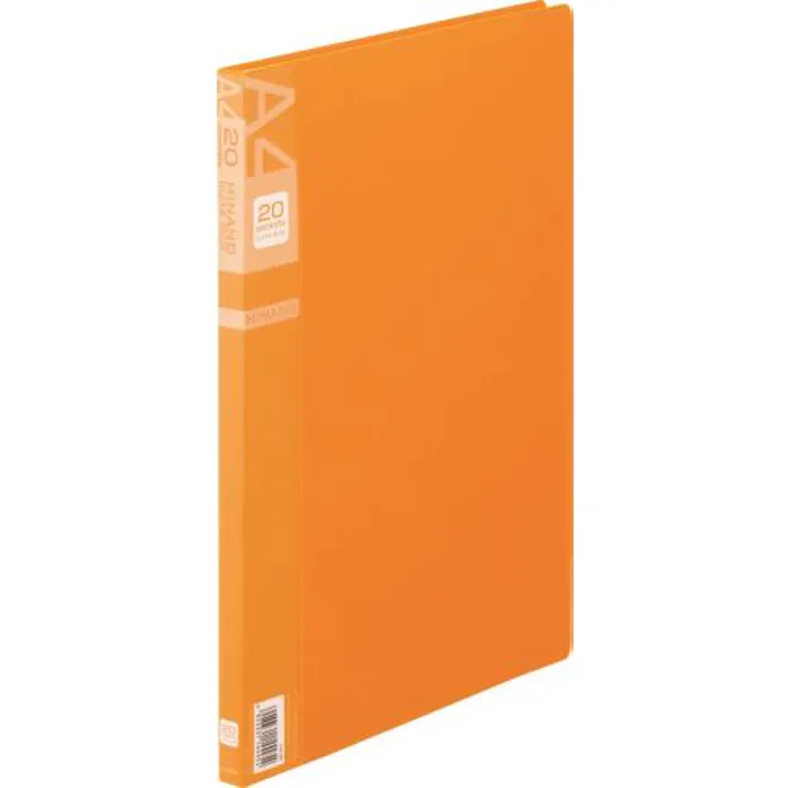 ライオン事務器(LION) A4/S型 クリアーブック(20枚/橙) EA762CC-69 4550061840450(CDC)【別送品】