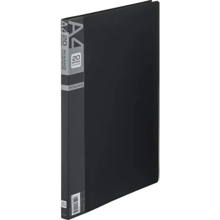 ライオン事務器(LION) A4/S型 クリアーブック(20枚/黒) EA762CC-70 4550061840481(CDC)【別送品】