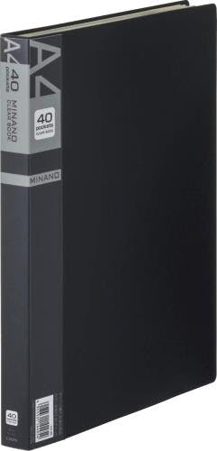 ライオン事務器(LION) クリアーブック(40枚/黒) A4/S型 EA762CC-75 4550061840498【別送品】