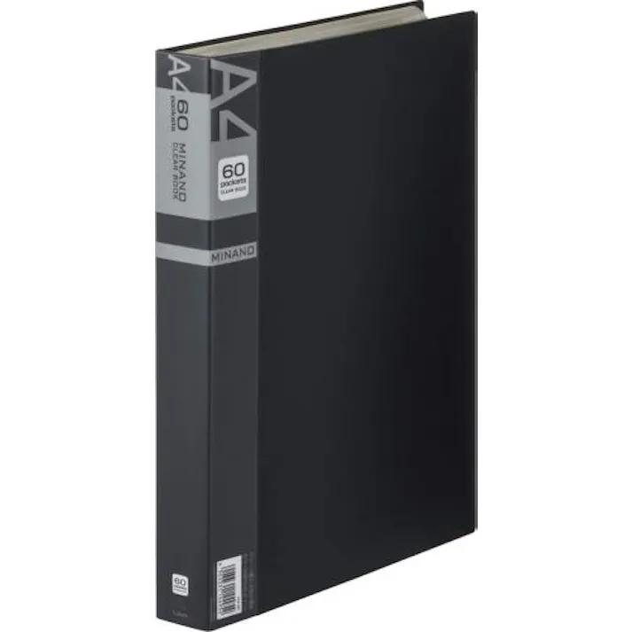ライオン事務器(LION) A4/S型 クリアーブック(60枚/黒) EA762CC-77 4550061841006(CDC)【別送品】