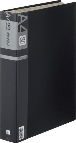 ライオン事務器(LION) クリアーブック(80枚/黒) A4/S型 EA762CC-78 4550061841013【別送品】