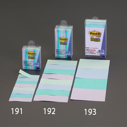 3M 強粘着メモ(45枚x8個/4色) 50x15mm EA762GA-191 4550061852422【別送品】