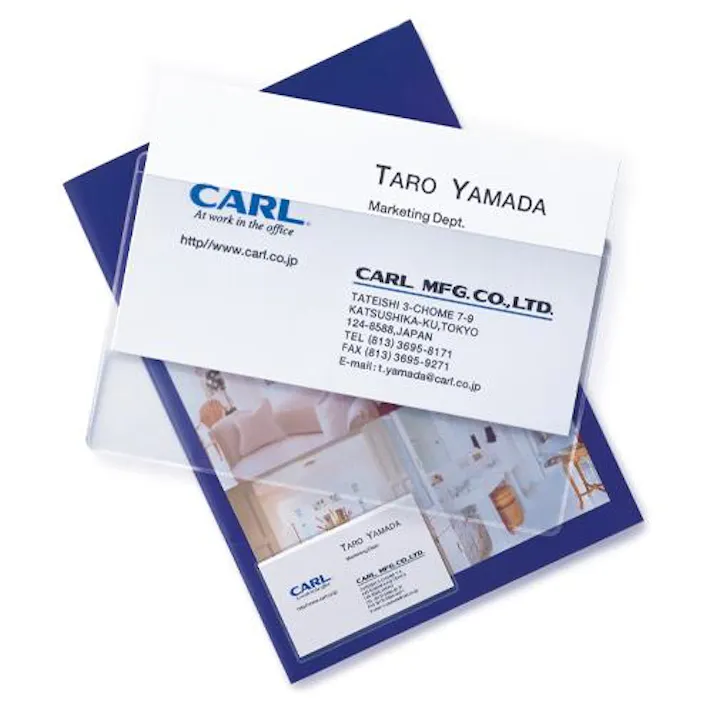 カール事務器(CARL) 95x 60mm 粘着付名刺ホルダー(10枚) EA762CH-11 4550061887899(CDC)【別送品】