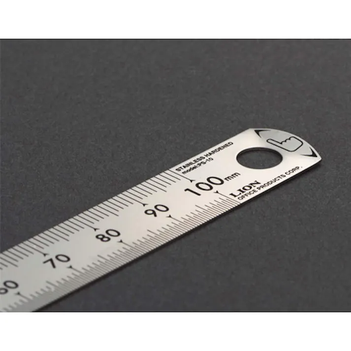 ライオン事務器(LION) ステンレス定規 10cm EA720YG-6 4550061918715【別送品】