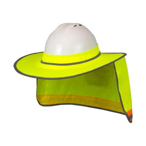 ヘルメット用バイザー(蛍光/首筋保護) EA768HR-11 4550061937150【別送品】