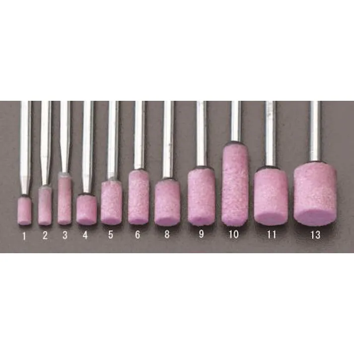 ESCO 10x13mm/3mm軸 軸付砥石(赤 2本) EA819HS-13 4518340076754(CDC)【別送品】