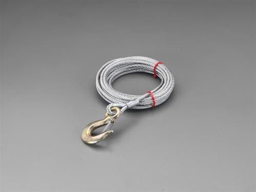 ワイヤー(フック付) 6.35mmx7.5m EA840DB-7.5 4518340201965【別送品】