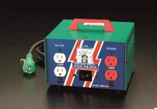 日動工業 昇圧トランス AC100V→AC115V・125V/3.0KVA EA815ZG-3 4518340431706【別送品】