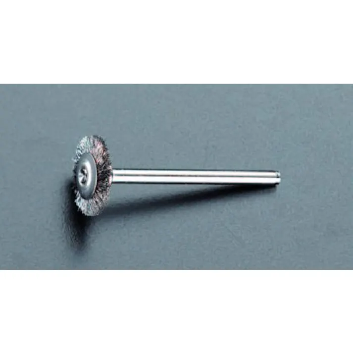 ESCO 19mm/3.2mm軸 平型 軸付ブラシ(ステンレス製) EA819AK-36 4518340577565(CDC)【別送品】