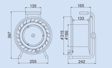 ハタヤリミテッド(HATAYA) AC125V/15A/30m コードリール(抜け止