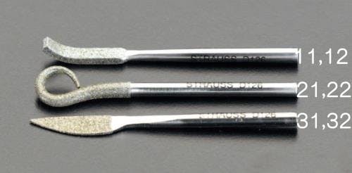 ダイヤモンド鏝やすり(丸/#200) 55mm/3.2mm軸 EA826VR-22 4518340609747【別送品】