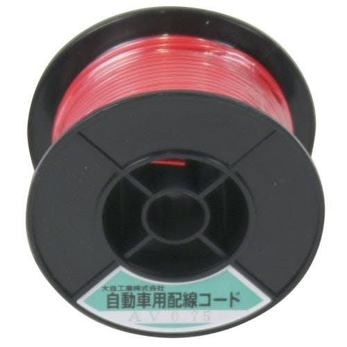 大自工業(Meltec) 自動車用コード 3.00平方ミリメートルx100m [赤] EA812JY-66 4518340675063【別送品】