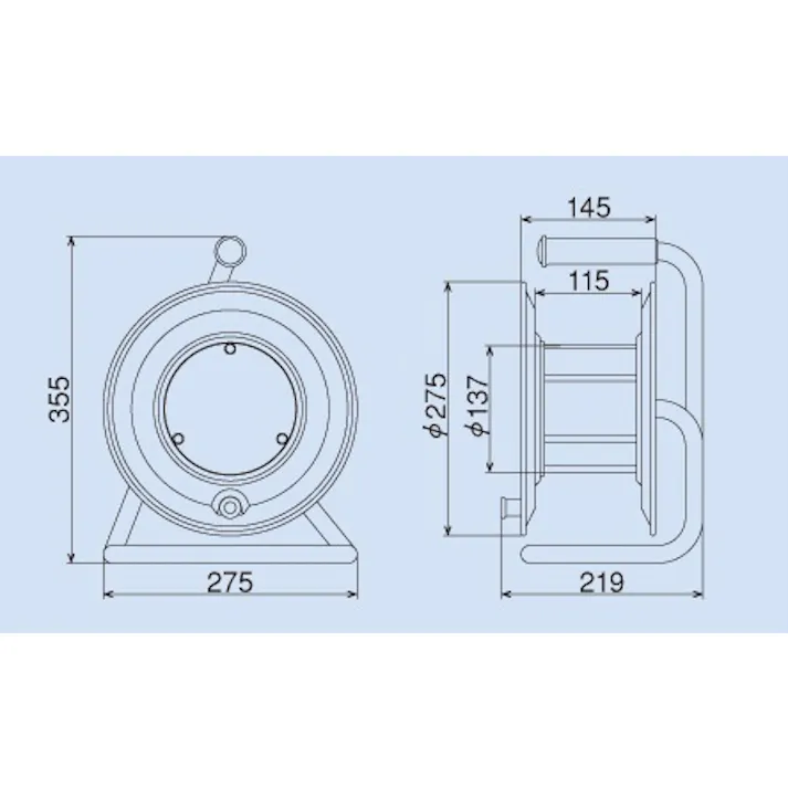 ハタヤリミテッド(HATAYA) コードリール(防雨型) AC125V/15A/30m EA815BF-1 4518340877450【別送品】