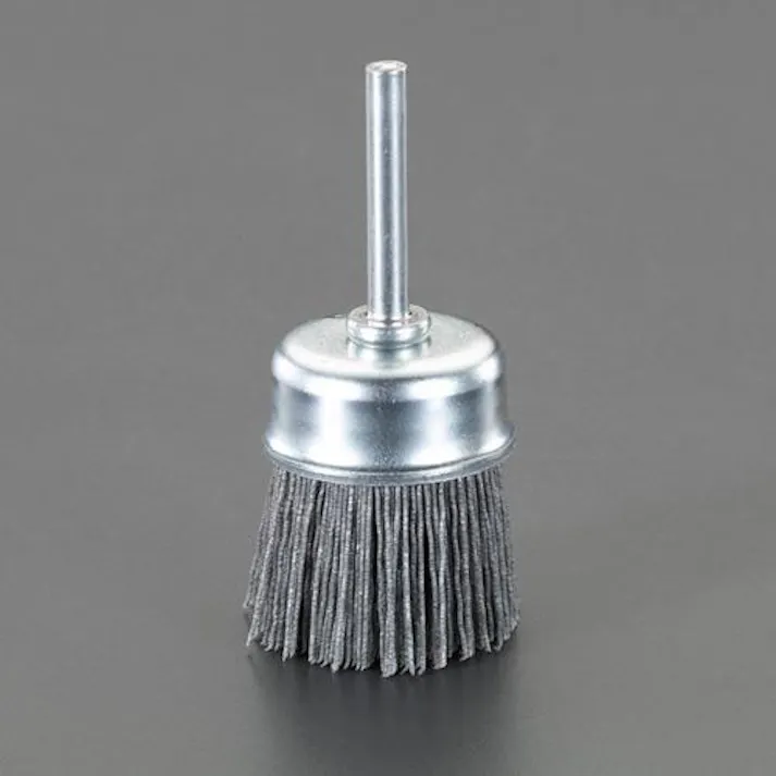 ESCO #240/50mm/6mm軸 砥粒付ブラシ(カップ型) EA819BY-13 4518340905443(CDC)【別送品】