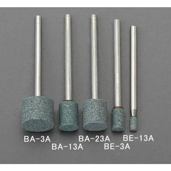 ESCO 10x10mm/3mm軸 軸付砥石(緑) EA819BA-23A 4518340936966(CDC)【別送品】