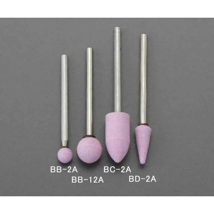 ESCO φ6mm/3mm軸 軸付砥石(丸/薄赤) EA819BB-2A 4518340937000(CDC)【別送品】