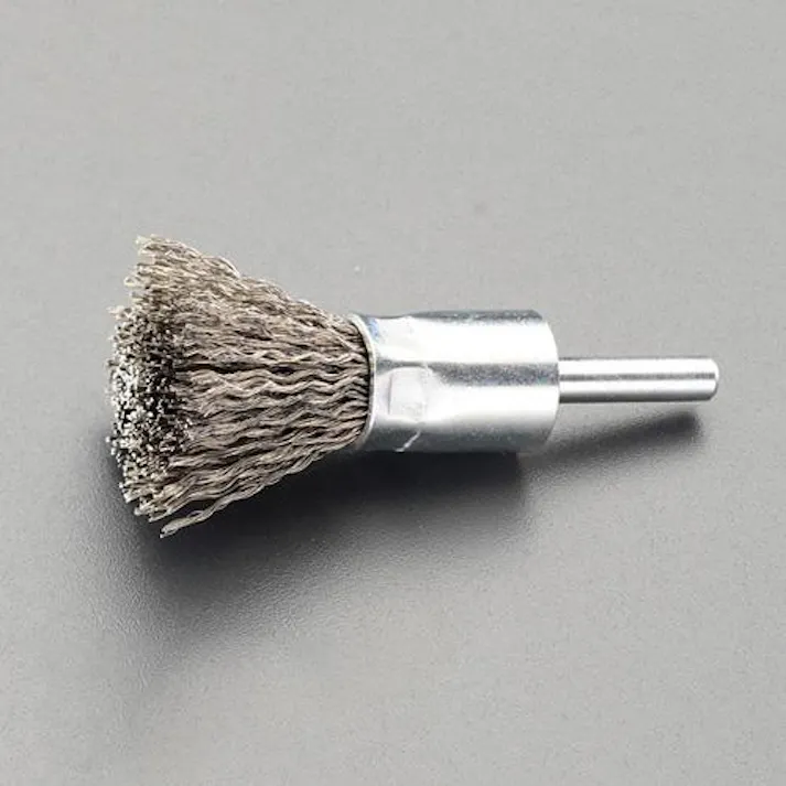 ESCO 25mm/ 6.0mm軸 エンド型軸付ブラシ(ステンレス製) EA819BV-29 4548745002614(CDC)【別送品】