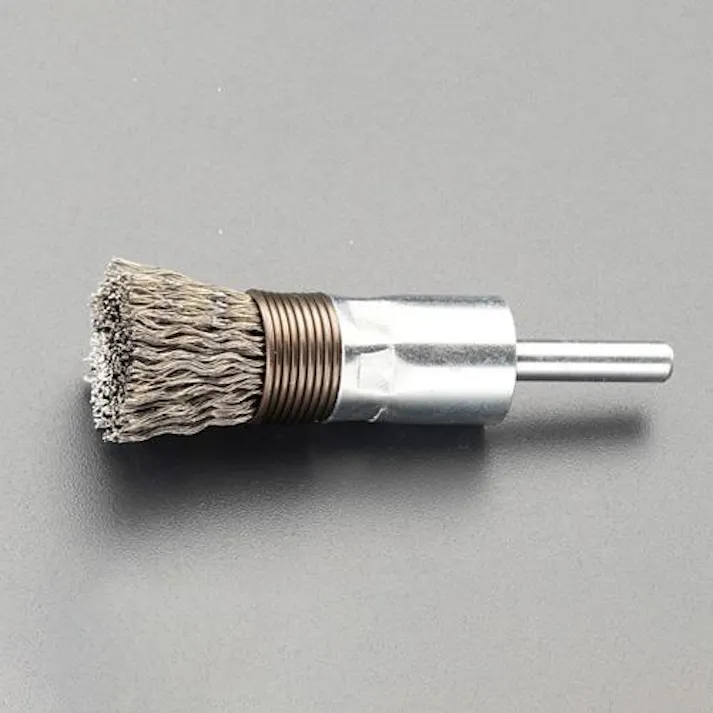 ESCO 10mm/6.0mm軸 軸付ブラシ(エンド型 ステンレス製) EA819BT-25 4548745002621(CDC)【別送品】