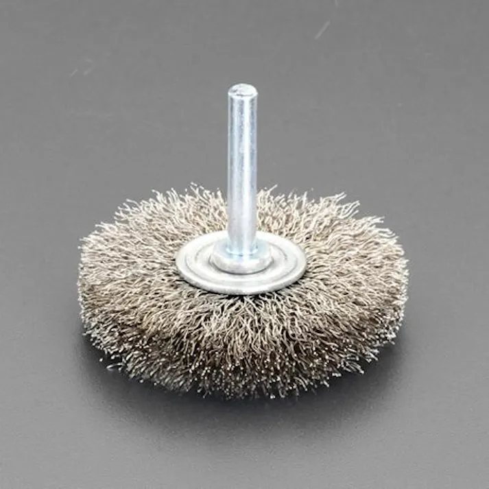 錦 軸付ブラシ(平型・ステンレス製) 30mm/6.0mm軸 EA819BS-6 4548745003154【別送品】