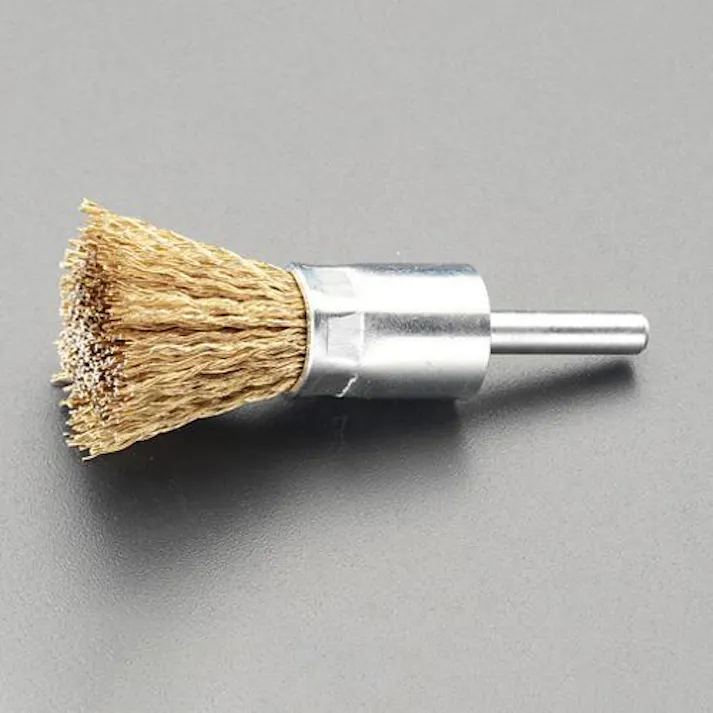 ESCO 10mm/ 6.0mm軸 軸付ブラシ(エンド型 スチール製) EA819BV-5 4548745006391(CDC)【別送品】