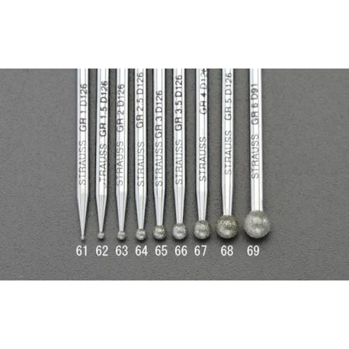 ESCO φ2.0mm/50mm ダイヤモンドバー(丸/3mm軸) EA819DG-63 4548745043334(CDC)【別送品】