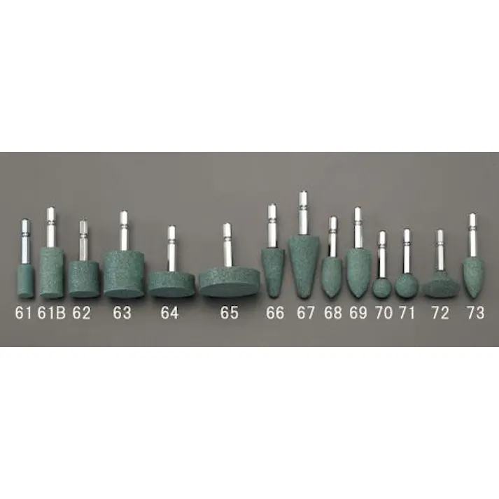 ESCO 16x16mm/6角軸 軸付砥石(丸/GC) EA819HY-70 4548745259100(CDC)【別送品】