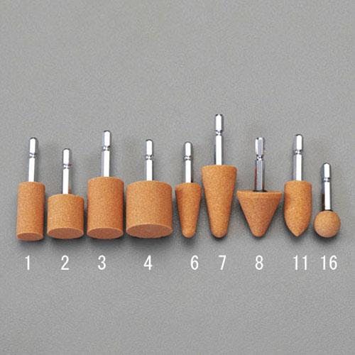 軸付砥石(砲弾/WA) 19x38mm/6角軸 EA819HY-11 4548745386448【別送品