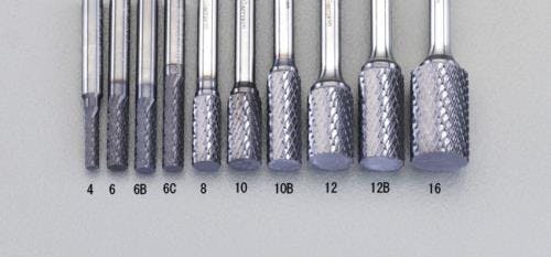 超硬バー 12x25mm/6mm軸 [Coated] EA819VA-12B 4548745387353【別送品】