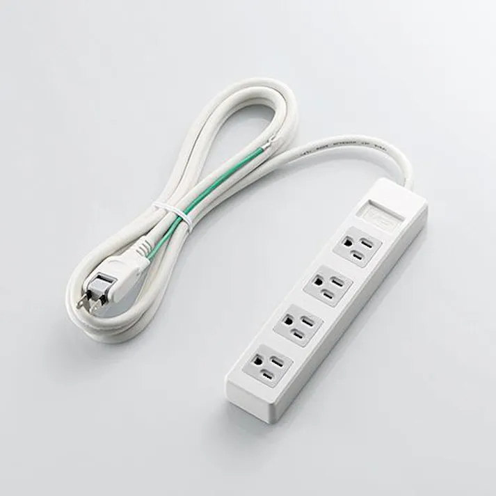 エレコム タップ(4口) AC125V/15Ax2.5m EA815GL-39F 4548745499933【別送品】