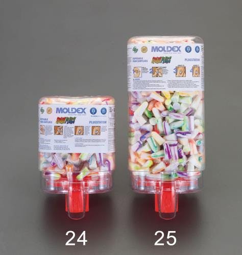 耳栓/カラフル(ディスペンサー付/250組) EA800VH-24 4548745506907【別送品】