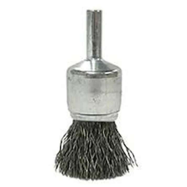 ESCO 19mm/6.35mm軸 エンド型軸付ブラシ(ステンレス製 EA819BV-22A 4548745514452(CDC)【別送品】