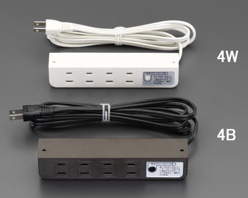 コンセント/ネジ止(ブレーカー付/茶) AC125V/15Ax1.9m EA815HM-4B 4548745562934【別送品】