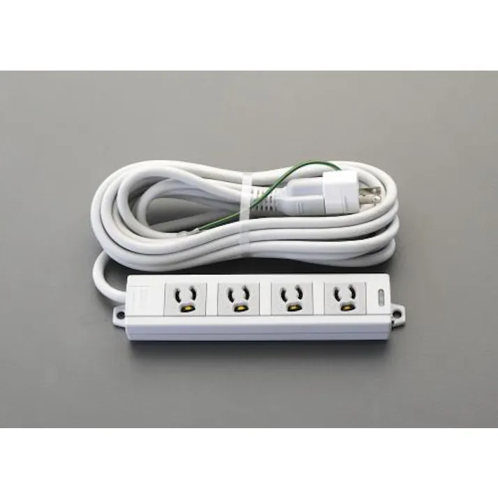 エレコム タップ(4口・マグネット付) AC125V/15Ax5m EA815GL-39E 4548745667127【別送品】