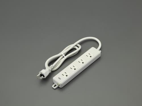 明工社 タップ(4口・接地・マグネット付) AC125V/15Ax5m EA815GL-303 4548745747751【別送品】