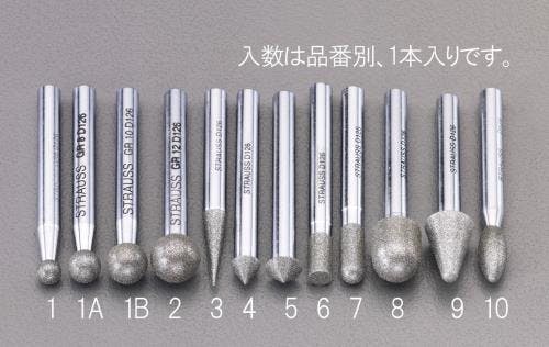 ダイヤモンドバー(丸/6mm軸) φ8.0mm/60mm EA819DL-1A 4548745768701【別送品】
