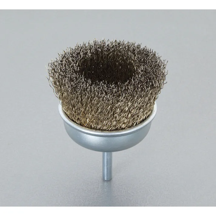 軸付ブラシ(カップ型/スチール製) 65mm/6mm軸 EA819BM-12 4548745970180【別送品】