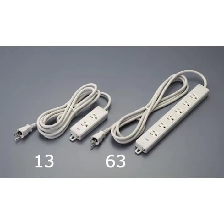 明工社 タップ(2口・アース・マグネット付) AC125V/15Ax3m EA815GK-13 4550061019054【別送品】