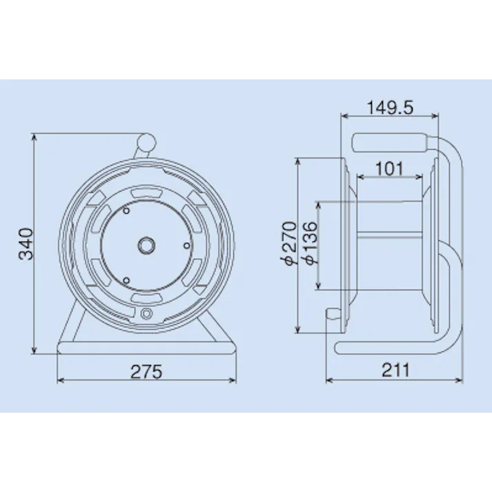ハタヤリミテッド(HATAYA) コードリール(アース付) AC125V/15A/30m EA815BS-30 4550061050217【別送品】