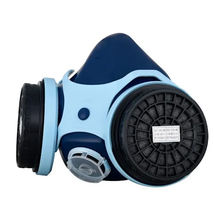 ESCO 直結型防毒マスク(2缶式) EA800MX-22 4550061108062(CDC)【別送品】