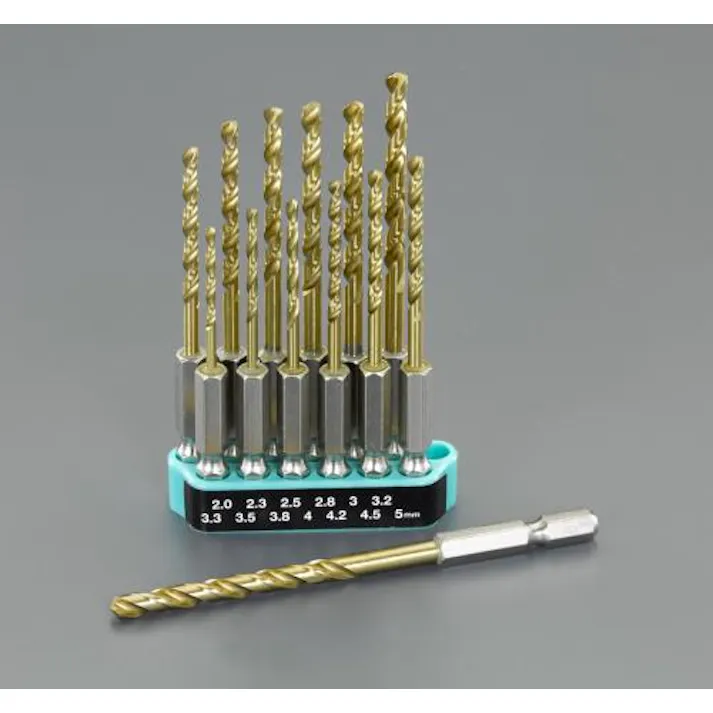 ESCO 2.0-5.0mm/13本組 六角軸ドリル(HSS) EA824DG 4550061163481(CDC)【別送品】