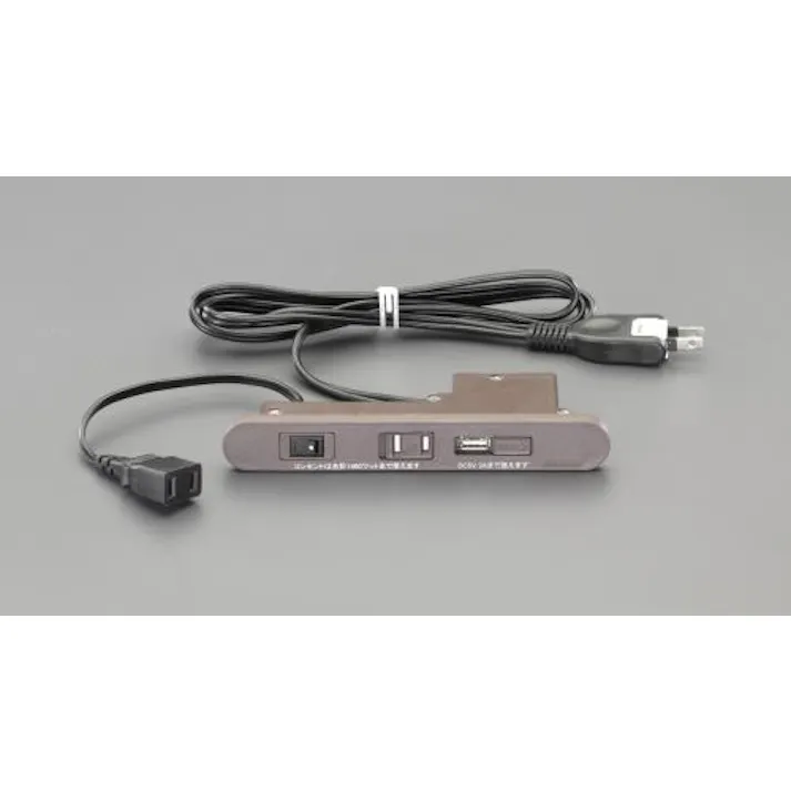 ESCO AC125V/15Ax1.5m コンセント(埋め込み/茶) EA815HS-14 4550061164273(CDC)【別送品】