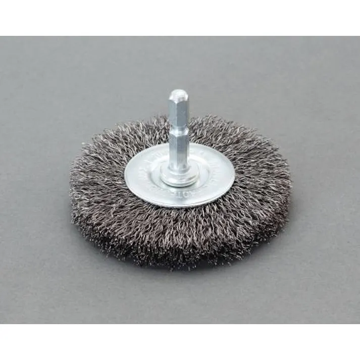 ワイヤーブラシ(平型/硬鋼線) 6角軸 100mm EA819BT-323 4550061169391【別送品】